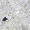 Derbyshire Blue John Small Marquise Pendant And Chain