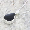 Derbyshire Blue John Sterling Silver Reversible Teardrop Pendant And Chain