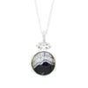 Derbyshire Blue John and Labradorite Medium Sterling Silver Pendant and Chain