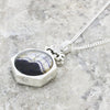 Derbyshire Blue John and Labradorite Medium Sterling Silver Pendant and Chain