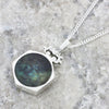 Derbyshire Blue John and Labradorite Medium Sterling Silver Pendant and Chain