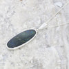 Derbyshire Blue John and Labradorite Large Sterling Silver Pendant and Chain