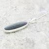 Derbyshire Blue John and Labradorite Large Sterling Silver Pendant and Chain