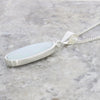 Derbyshire Blue John Sterling Silver Slim Oval Reversible Pendant and Chain