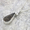 Derbyshire Blue John Sterling Silver Large Teardrop Reversible Pendant & Chain