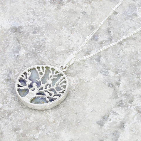 Derbyshire Blue John Tree of Life Pendant And Chain