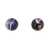 Derbyshire Blue John Sterling Silver Small Round Stud Earrings
