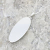 Derbyshire Blue John Large Oval Sterling Silver Pendant and Chain