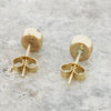 Derbyshire Blue John 9ct Yellow Gold Oval Stud Earrings