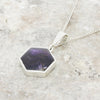 Derbyshire Blue John Hexagonal Pendant And Chain