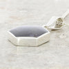 Derbyshire Blue John Hexagonal Pendant And Chain