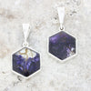 Derbyshire Blue John Hexagonal Pendant And Chain