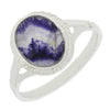 Derbyshire Blue John Sterling Silver Ring