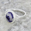 Derbyshire Blue John Sterling Silver Ring