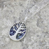 Derbyshire Blue John Tree of Life Oval Pendant And Chain