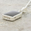 Derbyshire Blue John Rectangular Shape Reversible Pendant and Chain