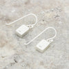 Derbyshire Blue John Sterling Silver Rectangular Drop Earrings