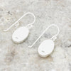 Derbyshire Blue John Sterling Silver Oval Drop Earrings