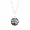 Derbyshire Blue John Round Reversible Pendant and Chain