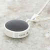 Derbyshire Blue John Round Reversible Pendant and Chain