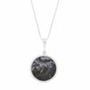 Derbyshire Blue John Round Reversible Pendant And Chain