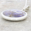 Derbyshire Blue John Round Reversible Pendant And Chain