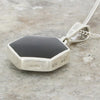 Derbyshire Blue John Reversible Hexagonal Pendant And Chain