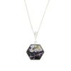 Derbyshire Blue John Reversible Hexagonal Pendant And Chain