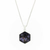 Derbyshire Blue John Small Hexagonal Pendant And Chain