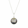 Derbyshire Blue John Sterling Silver Reversible Pendant And Chain