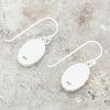 Derbyshire Blue John Sterling Silver Oval Drop Earrings