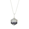 Derbyshire Blue John Hexagonal Reversible Pendant And Chain