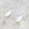 Derbyshire Blue John Sterling Silver Slim Oval Drop Earrings