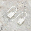 Derbyshire Blue John Sterling Silver Rectangular Drop Earrings