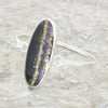 Derbyshire Blue John Sterling Silver Large Oval Bangle