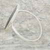 Derbyshire Blue John Sterling Silver Large Oval Bangle