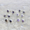 Derbyshire Blue John Sterling Silver Small Hexagonal Stud Earrings