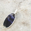Derbyshire Blue John Slim Oval Pendant And Chain