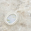 Derbyshire Blue John Filigree Oval Pendant And Chain
