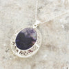 Derbyshire Blue John Filigree Oval Locket and Chain
