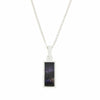 Derbyshire Blue John Small Rectangular Pendant and Chain