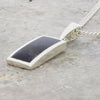 Derbyshire Blue John Small Rectangular Pendant and Chain