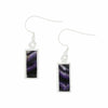 Derbyshire Blue John Sterling Silver Rectangular Drop Earrings