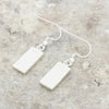 Derbyshire Blue John Sterling Silver Rectangular Drop Earrings