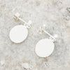Derbyshire Blue John Sterling Silver Filigree Oval Drop Earrings