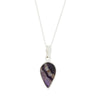 Derbyshire Blue John Teardrop Shape Pendant and Chain