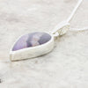 Derbyshire Blue John Teardrop Shape Pendant and Chain