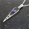 Derbyshire Blue John Sterling Silver Long Icicle Pendant With Chain | H&H