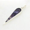 Derbyshire Blue John Sterling Silver Long Icicle Pendant With Chain | H&H
