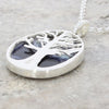 Derbyshire Blue John Tree of Life Oval Pendant And Chain
